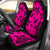 Polynesian Turtle Palm And Sea Pebbles Pink Car Seat Cover - Polynesian Pride