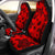 Polynesian Turtle Palm And Sea Pebbles Red Car Seat Cover - Polynesian Pride