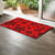 Polynesian Turtle Palm And Sea Pebbles Red Hawaii Door Mat - Polynesian Pride