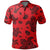 Unisex Polynesian Turtle Palm and Sea Pebbles Red Polo Shirt - Polynesian Pride