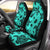 Polynesian Turtle Palm And Sea Pebbles Turquoise Car Seat Cover - Polynesian Pride