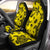 Polynesian Turtle Palm And Sea Pebbles Yellow Car Seat Cover - Polynesian Pride