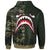 Polynesian Special Hoodie Shark Cartoon In Camo Syle - Polynesian Pride