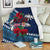 Fiji Patterns With Hibiscus Premuim Blanket LT6 White - Polynesian Pride