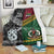 New Zealand And Vanuatu Premium Blanket Together - Black LT8 White - Polynesian Pride