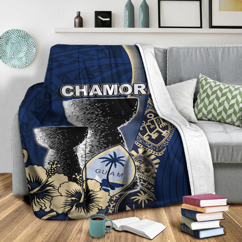 Guam Chamorro Premium Blanket Blue Style LT6 - Polynesian Pride