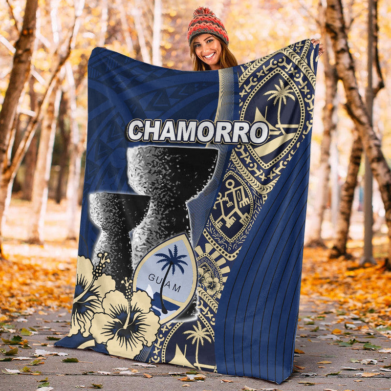 Guam Chamorro Premium Blanket Blue Style LT6 - Polynesian Pride