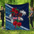 Fiji Patterns With Hibiscus Premuim Quilt LT6 Blue - Polynesian Pride