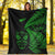 New Zealand Haka Rugby Maori Premium Blanket Silver Fern Vibes - Green LT8 - Polynesian Pride