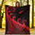 New Zealand Rugby Maori Premium Blanket Silver Fern Koru Vibes - Red LT8 - Polynesian Pride