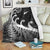 New Zealand Rugby Maori Premium Blanket Silver Fern Koru Vibes - Black LT8 Blankets White - Polynesian Pride