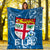 Fiji Premium Blanket Tapa Patterns Blue Style LT6 - Polynesian Pride