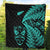 New Zealand Haka Rugby Maori Premium Quilt Silver Fern Vibes - Turquoise LT8 - Polynesian Pride