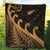 New Zealand Rugby Maori Premium Quilt Silver Fern Koru Vibes - Gold LT8 - Polynesian Pride