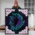 Hawaiian Shark Turtle Plumeria Premium Quilt - Black - Zelda Style - AH - Polynesian Pride