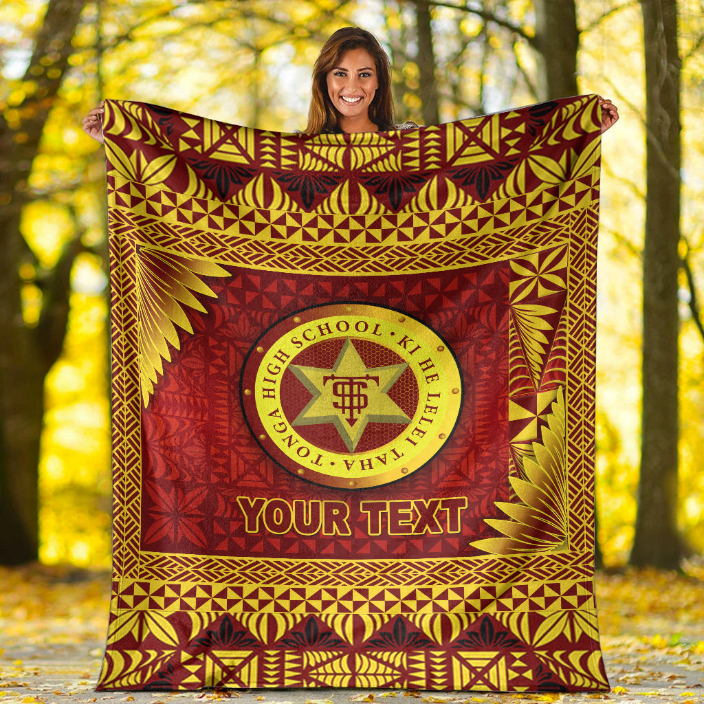 (Custom Personalised) Tonga High School Premium Blanket Simplified Version LT8 - Polynesian Pride