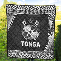 Tonga Coat Of Arms Premium Quilt Simplified Version - Black LT8 - Polynesian Pride