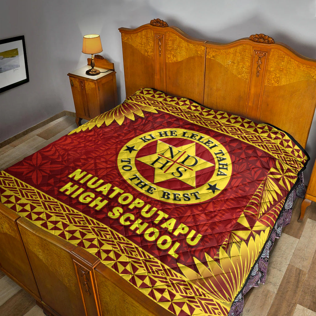 Tonga Niuatoputapu High School Premium Quilt Simplified Version LT8 Maroon - Polynesian Pride