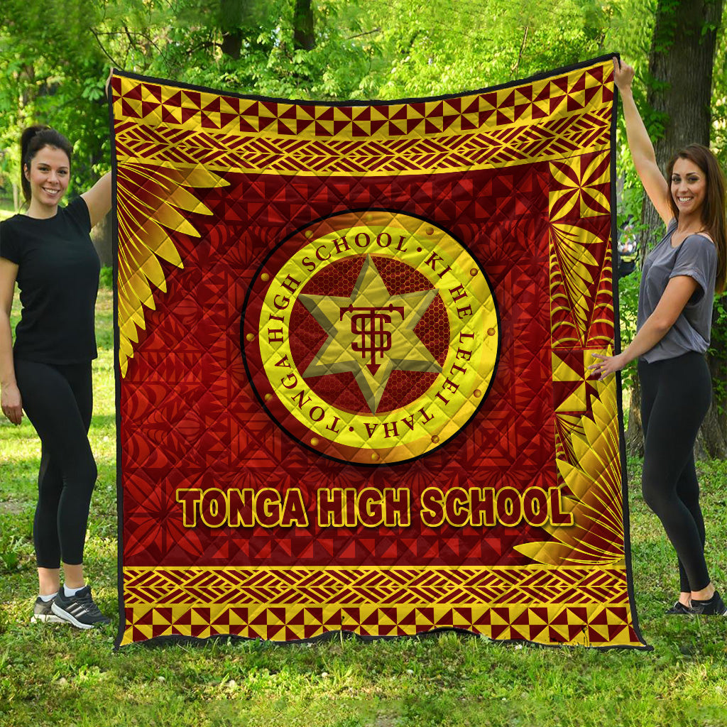 Tonga High School Premium Quilt Simplified Version LT8 Maroon - Polynesian Pride