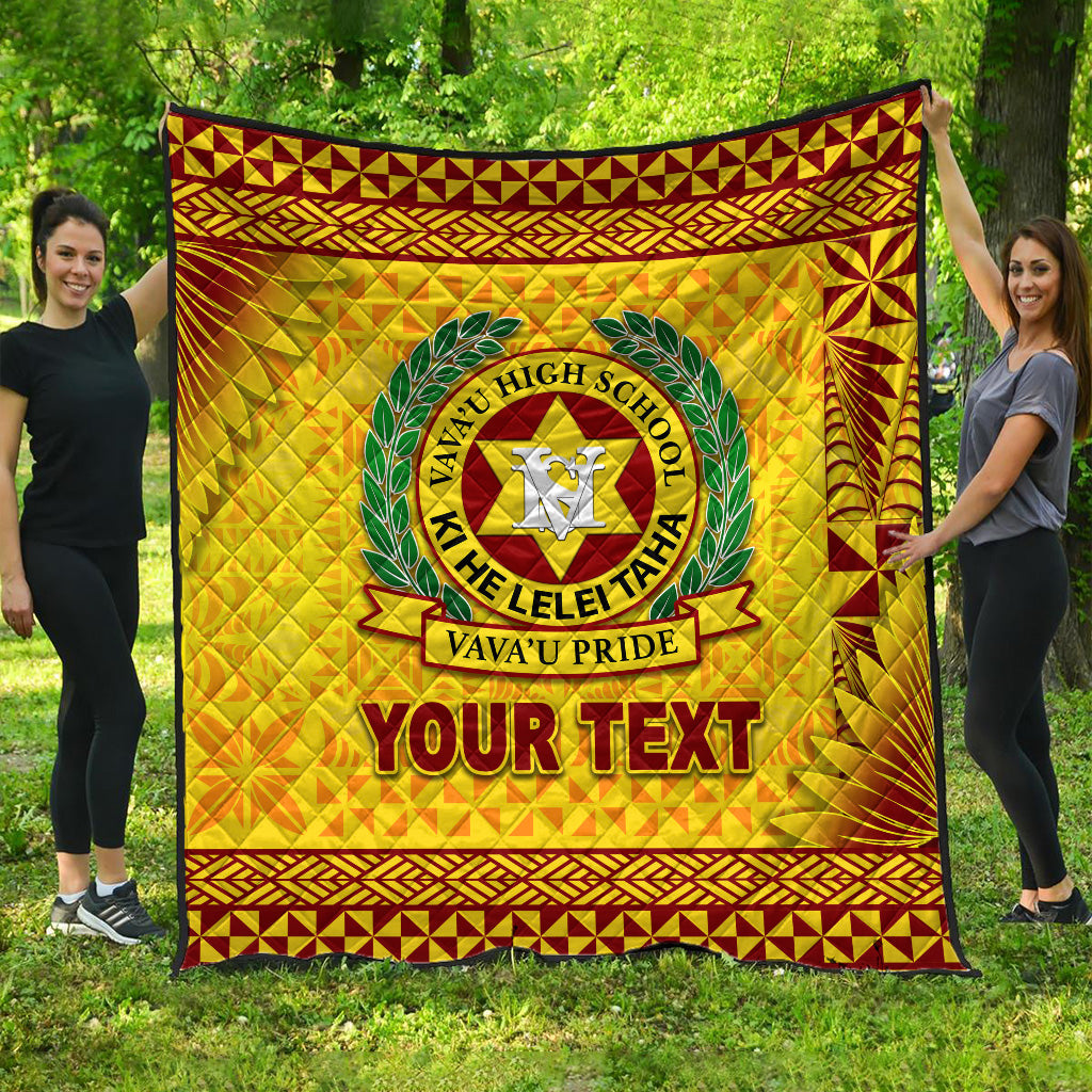 (Custom Personalised) Tonga Vava'u High School Premium Quilt Simplified Version - Gold LT8 Gold - Polynesian Pride