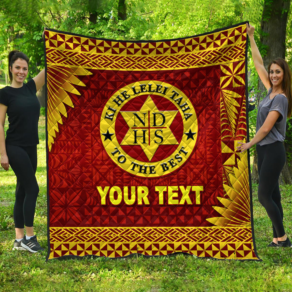 (Custom Personalised) Tonga Niuatoputapu High School Premium Quilt Simplified Version LT8 Maroon - Polynesian Pride