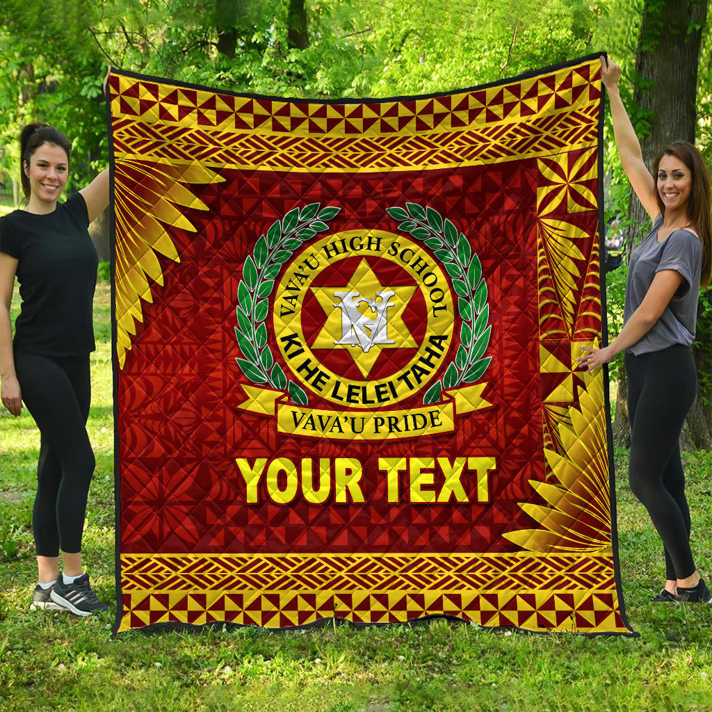 (Custom Personalised) Tonga Vava'u High School Premium Quilt Simplified Version - Maroon LT8 Maroon - Polynesian Pride