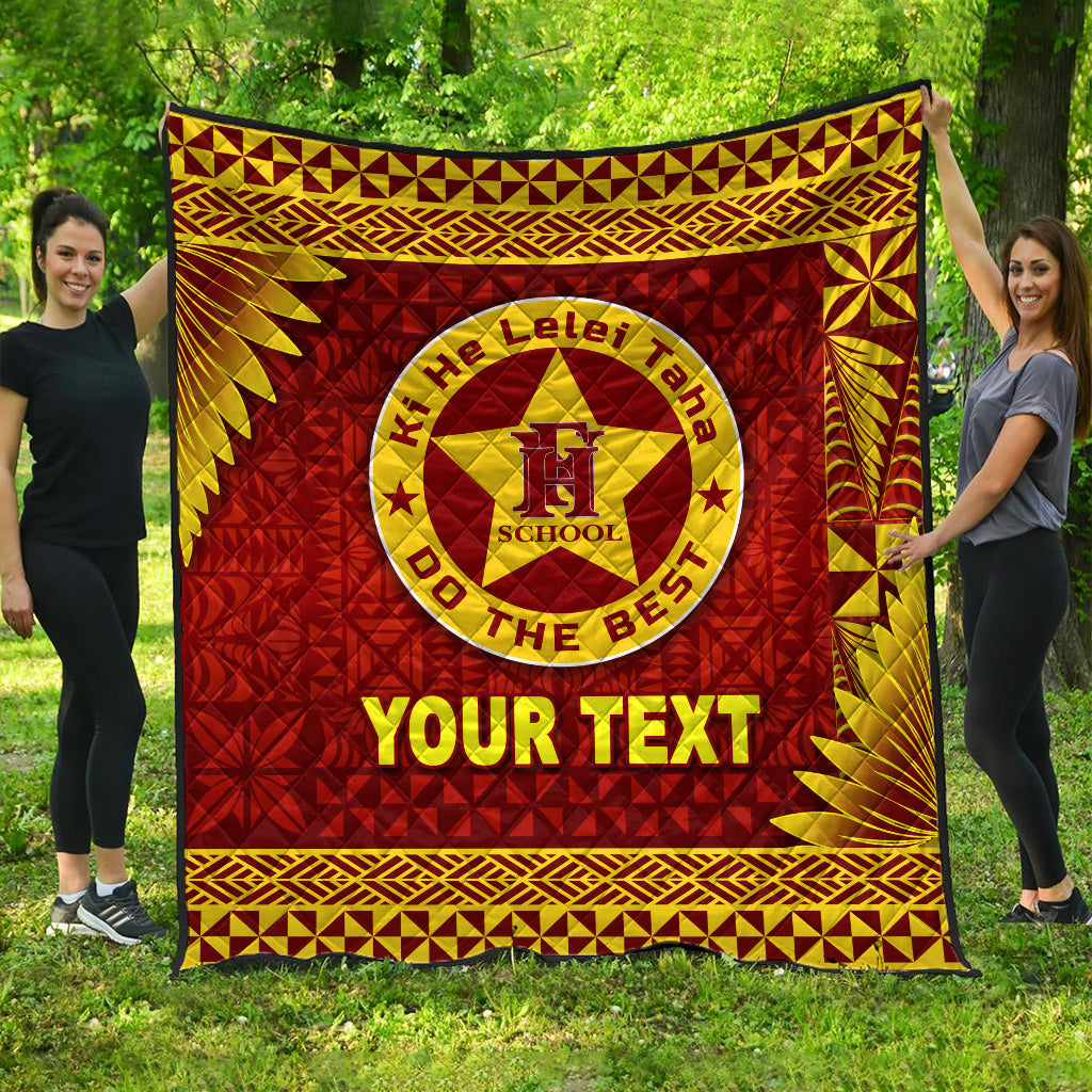 (Custom Personalised) Tonga Niuafo'ou High School Premium Quilt Simplified Version LT8 Maroon - Polynesian Pride