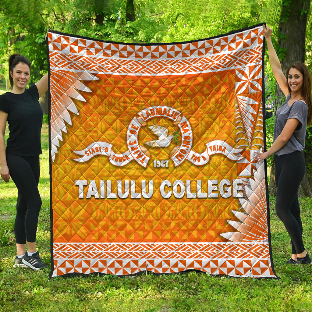 Tonga Tailulu College Premium Quilt Simplified Version LT8 Orange - Polynesian Pride