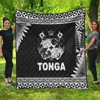 Tonga Coat Of Arms Premium Quilt Simplified Version - Black LT8 Black - Polynesian Pride