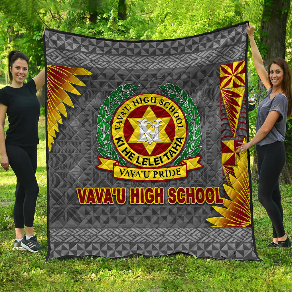 Tonga Vava'u High School Premium Quilt Simplified Version - Grey LT8 Grey - Polynesian Pride