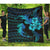 Hawaii Couple Shark Hibiscus Polynesian Premium Quilt - Blue - Mina Style - AH Blue - Polynesian Pride