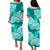 Polynesian Floral Tribal Puletasi Dress - Turquoise LT9 - Polynesian Pride