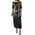 Hawaii Kakau Mix Puletasi Dress Sharks Polynesian Hibiscus LT6 Long Dress Black - Polynesian Pride