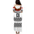 (Custom Personalised) Tonga Emancipation Day Puletaha Dress Independence Day - Fancy Kahoa Heilala Flower - White Black LT8 - Polynesian Pride
