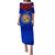 (Custom Personalised) Tonga Emancipation Day Puletaha Dress Independence Day - Unique Kahoa Heilala Flower - Blue LT8 Long Dress Blue - Polynesian Pride