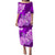 Polynesian Floral Tribal Puletasi Dress - Purple LT9 Long Dress Purple - Polynesian Pride