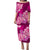 Polynesian Floral Tribal Puletasi Dress Pink LT9 Long Dress Pink - Polynesian Pride