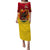 Papua New Guinea Rugby Kumul Pride Puletasi Dress - LT2 Women YELLOW - Polynesian Pride