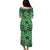 Fiji Hibiscus Festival Puletasi Dress Green LT6 - Polynesian Pride