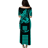 Kakau Hawaiian Polynesian Puletasi Dress Turquoise Green LT6 - Polynesian Pride