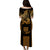 Kakau Hawaiian Polynesian Puletasi Dress Gold LT6 - Polynesian Pride