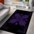 Hawaiian Quilt Maui Plant And Hibiscus Pattern Area Rug - Purple Black - AH - Polynesian Pride