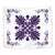 Hawaiian Quilt Maui Plant And Hibiscus Tappestry - Purple White - AH Wall Tapestry Purple - Polynesian Pride