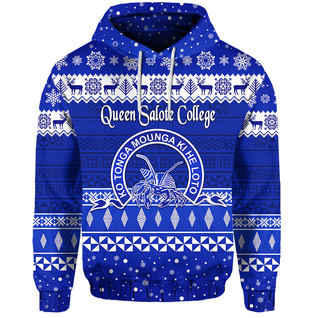 Queen Salote College Christmas Hoodie Simple Style LT8 - Polynesian Pride