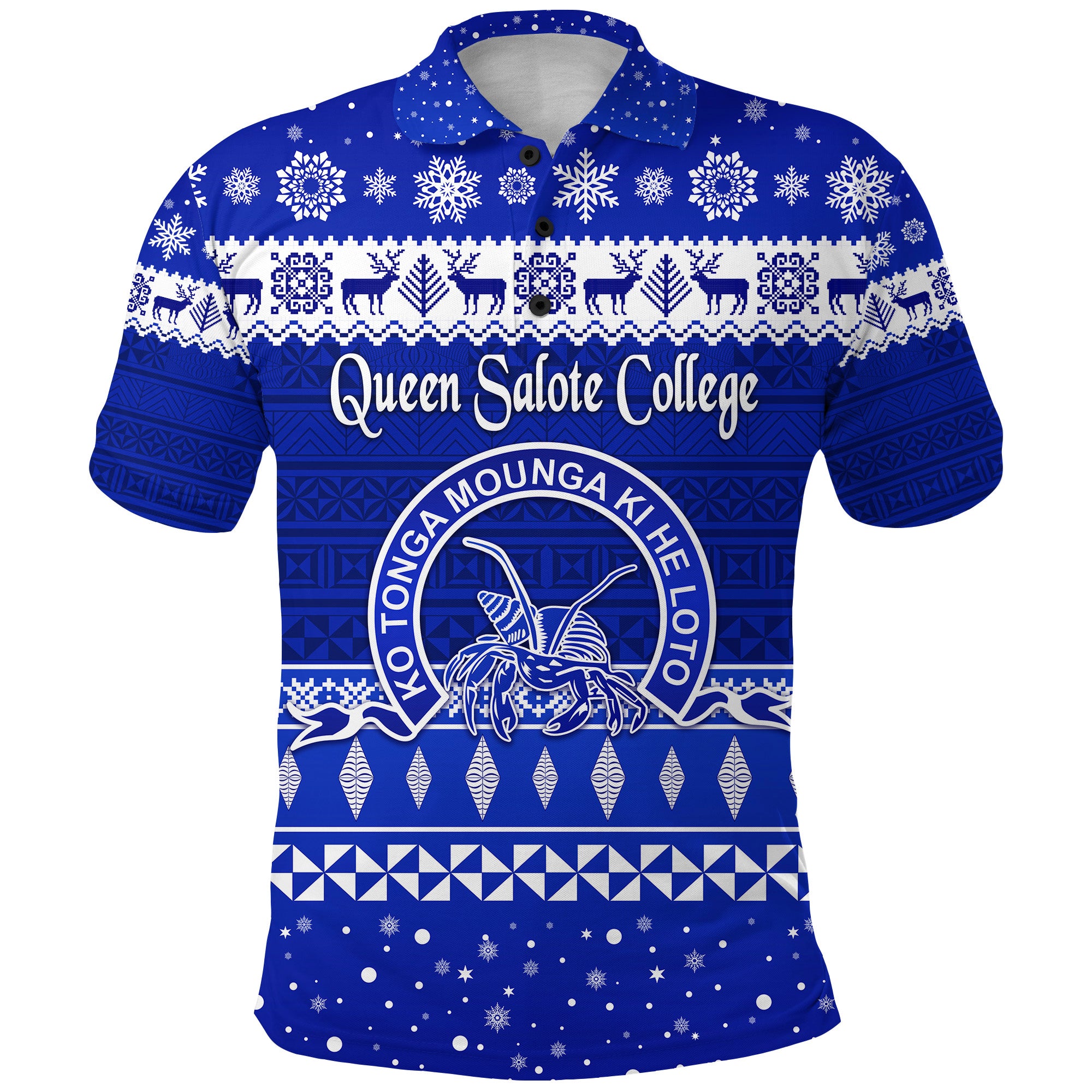 Queen Salote College Christmas Polo Shirt Simple Style LT8 - Polynesian Pride