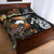 New Zealand Maori Aotearoa And Australia Aboriginal Quilt Bed Set Together - Black LT8 - Polynesian Pride