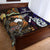 New Zealand Maori Aotearoa And Australia Aboriginal Quilt Bed Set Together - Purple LT8 - Polynesian Pride