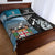 New Zealand And Fiji Quilt Bed Set Together - Black LT8 - Polynesian Pride