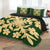 Hawaiian Royal Pattern Quilt Bed Set - Green - C2 Style - AH - Polynesian Pride