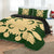 Hawaiian Royal Pattern Quilt Bed Set - Green - D2 Style - AH - Polynesian Pride